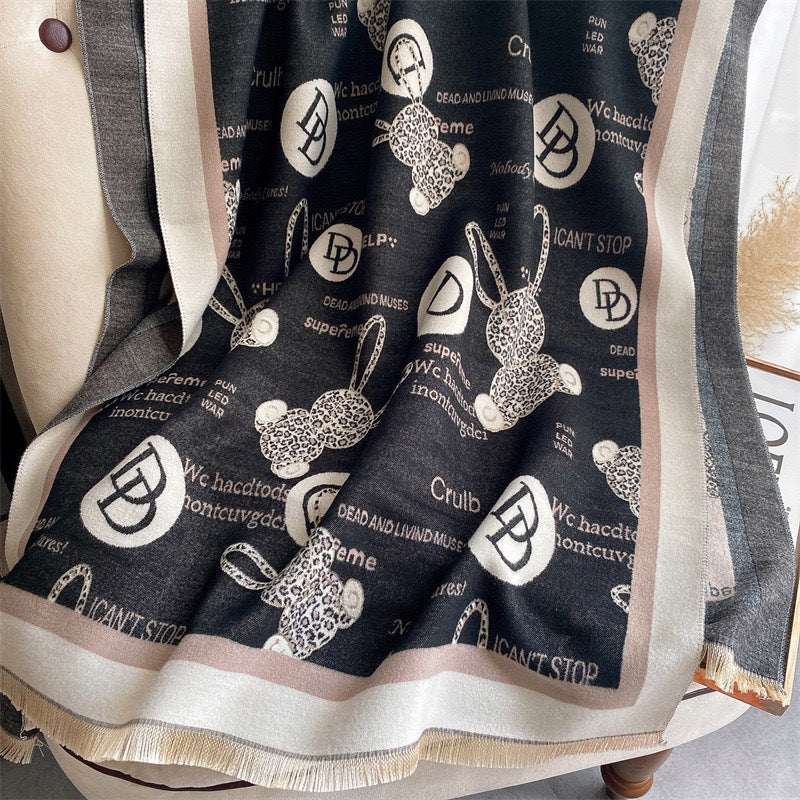 Women's Print Cashmere Long Shawl Scarf Air Conditioning Towel