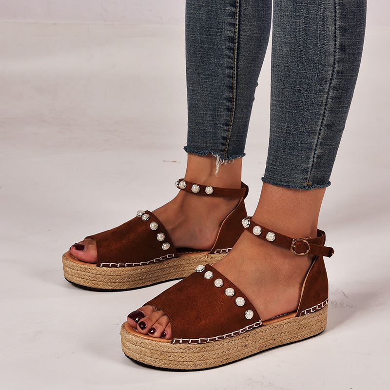 Zomersandalen Met Kleine Hak