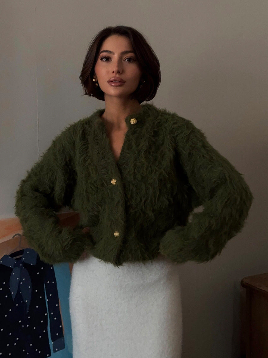 Mink Knitted Sweater Cardigan For Women