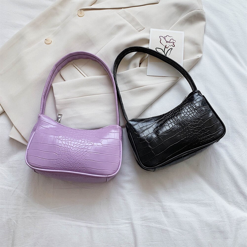 Candy color versatile half round armpit carrying shoulder bag