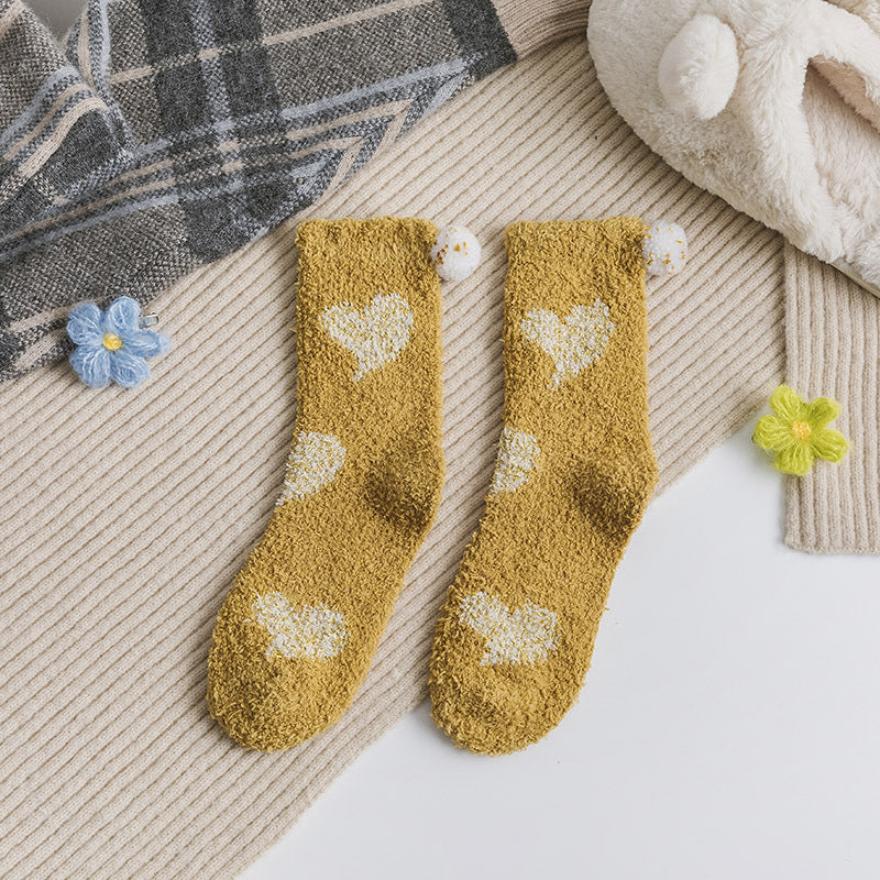 Coral fleece socks