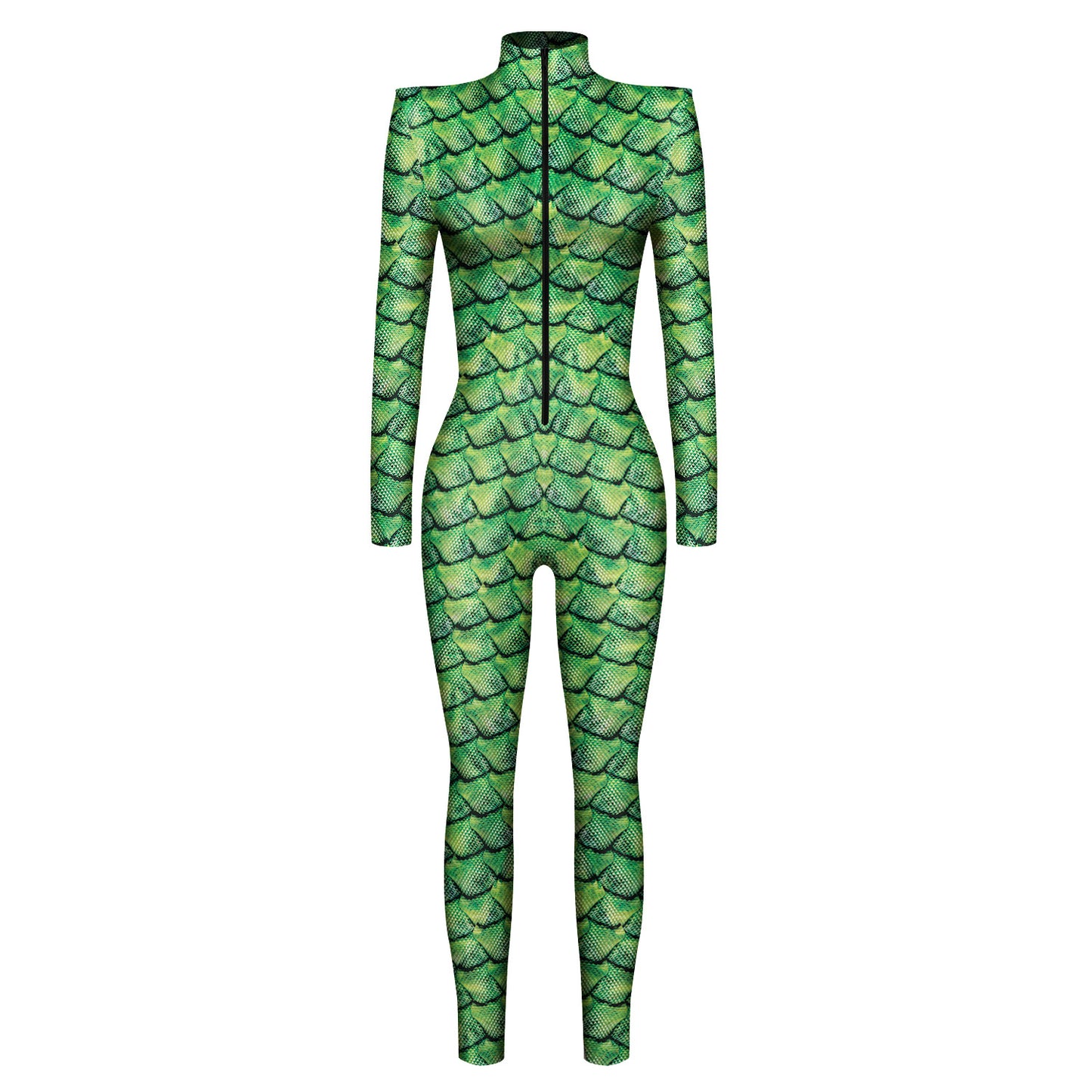 Slim Shoulder Pads Long Sleeve Cosplay Costume Jumpsuit