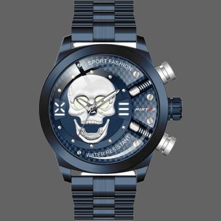 LONGBO 9439 Fashion Circular Skull Watch
