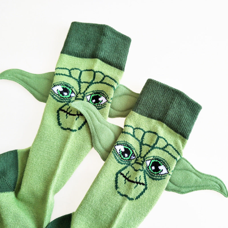 Ear Cartoon Yoda Master Men's Sports Socks