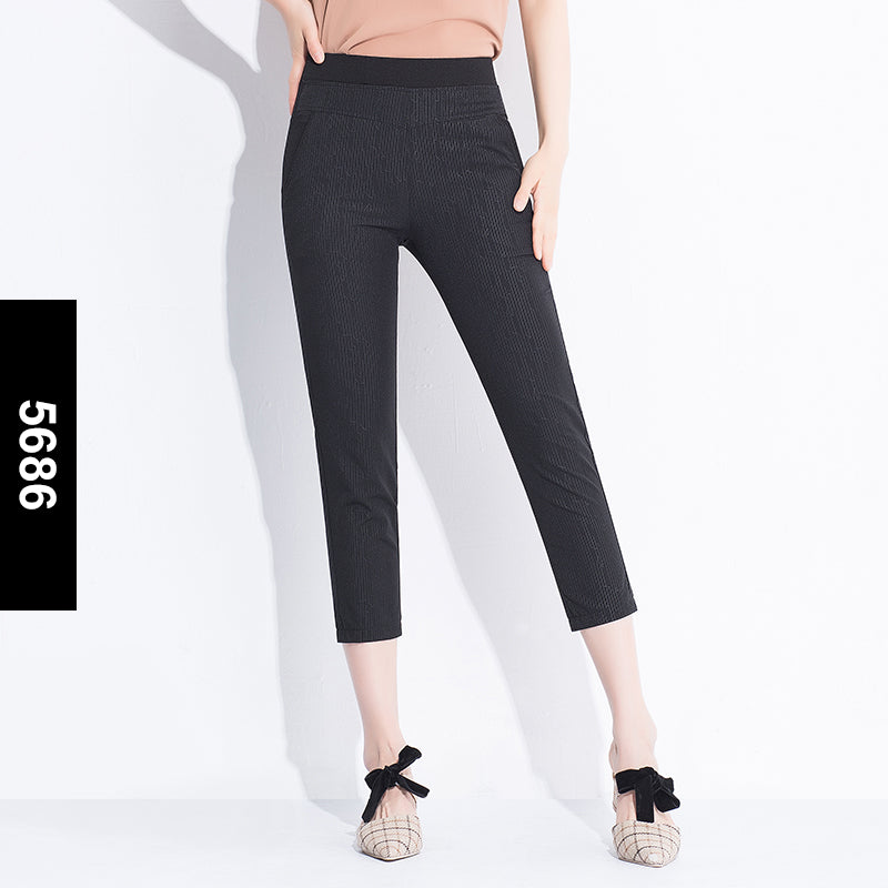 Summer New Cropped High-Waist Stretch Pants