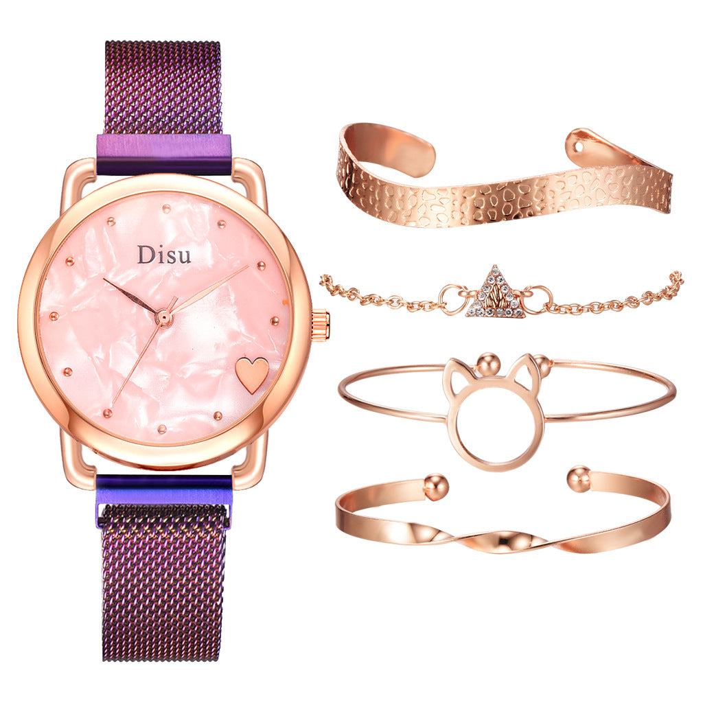 Quartz watch fashion five-piece set