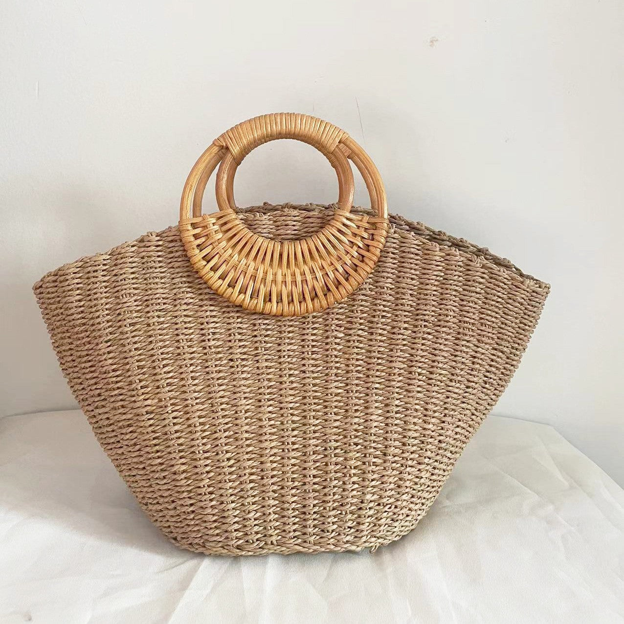 New Handheld Grass Woven Simple Woven Women's Bag