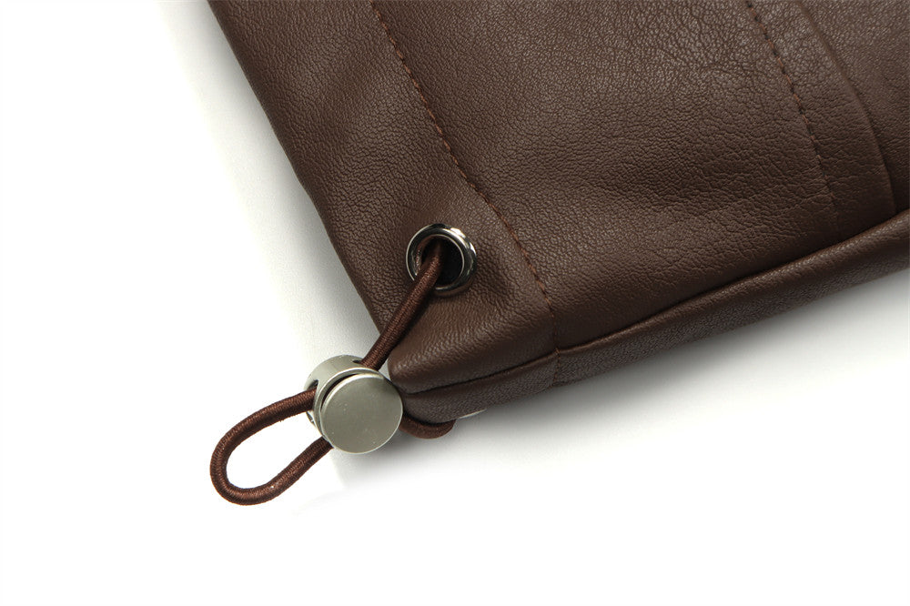 High Street Pu Pu Leather Jacket Fashion Casual Stand Collar
