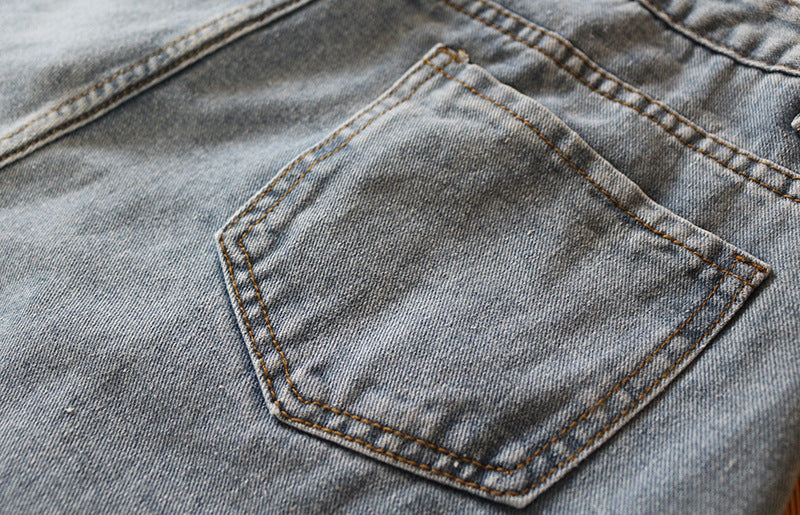 High waist harem denim trousers