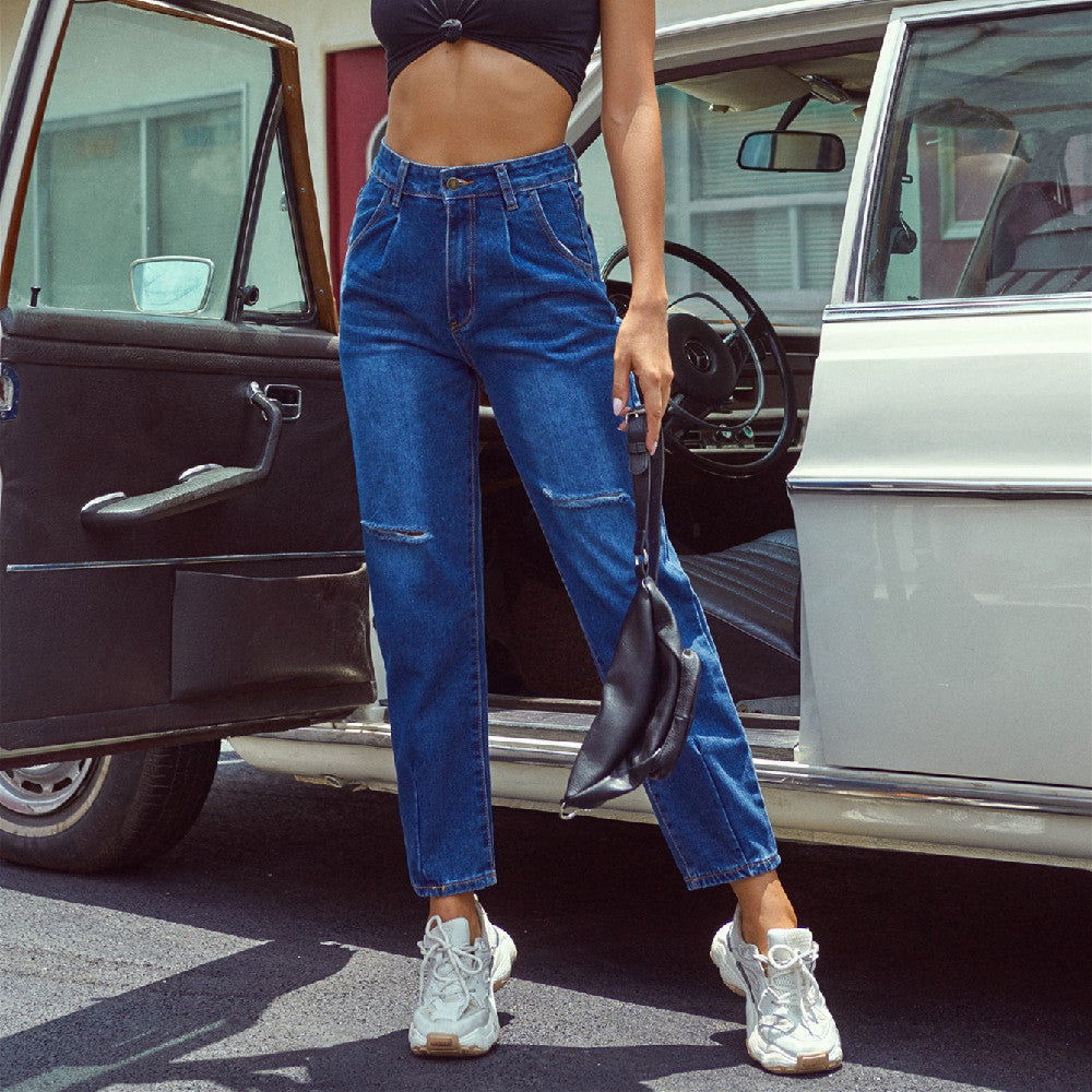 Instagramed Casual High-waisted Straight Leg Jeans