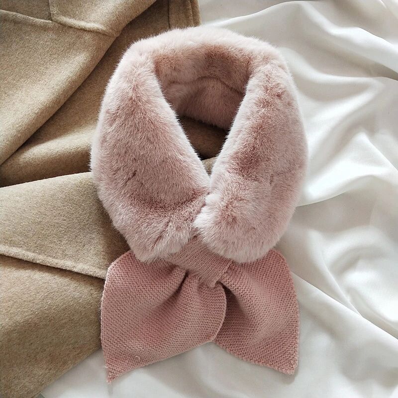 Imitation Rex Rabbit Hair Collar Scarf Plush Neck Protection