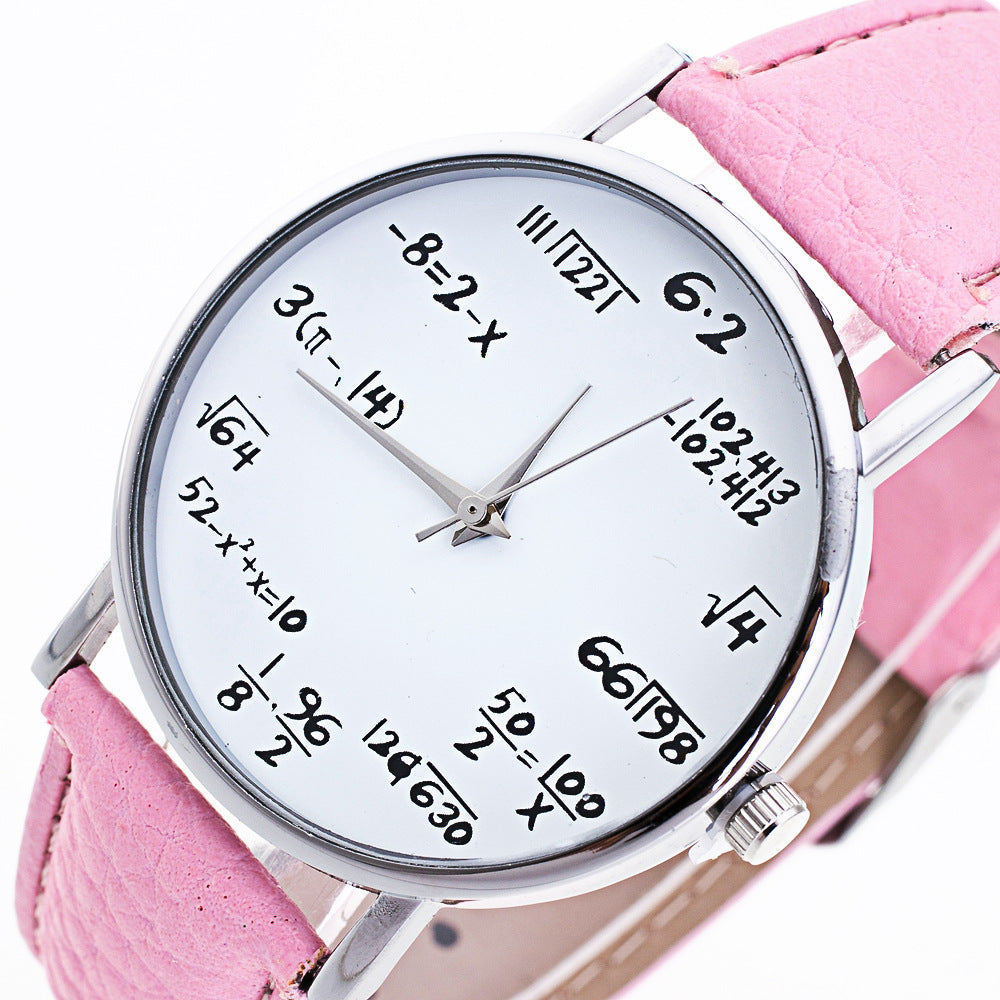 Quartz Watch Men's Leather Strap Korean Women's Student Couple Watch