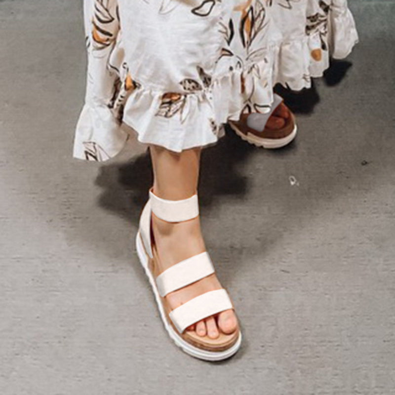 Women's thick-soled hemp rope straw sandals