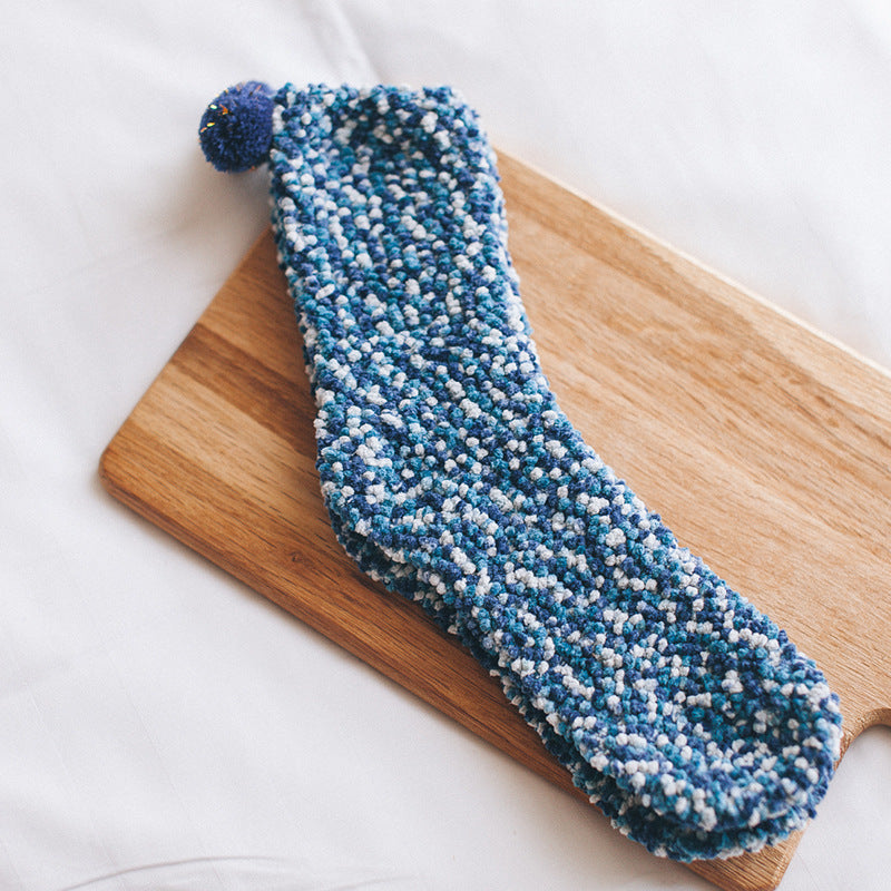 Thick coral plush socks