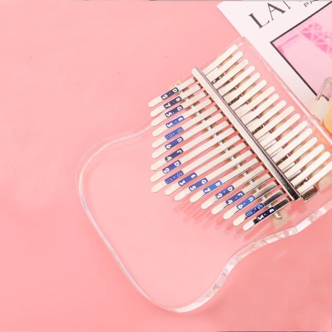 Round Crystal Thumb Piano 17-tone Finger Piano Acrylic