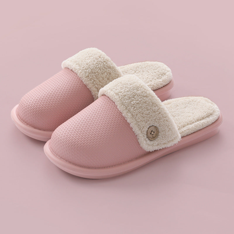 Home non-slip thick warm and comfortable EVA waterproof cotton slippers for men