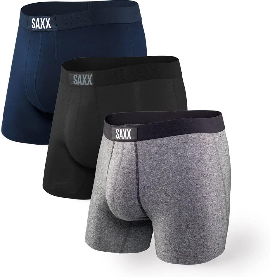 Men'S Underwear with Pouch Vibe Super Soft Boxer Brief 3Pk