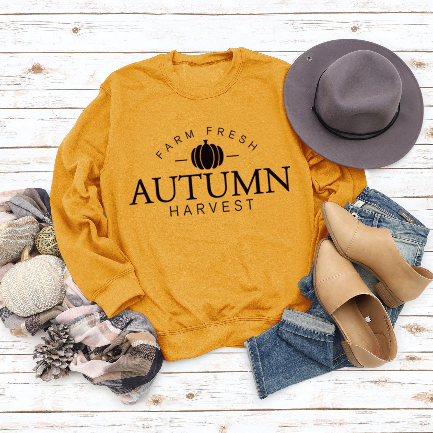 Letter Round Neck Fashionable Loose Long Sleeve Sweater