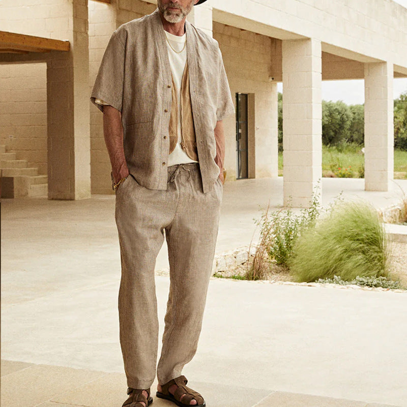 Men's Linen Summer Casual Suit
