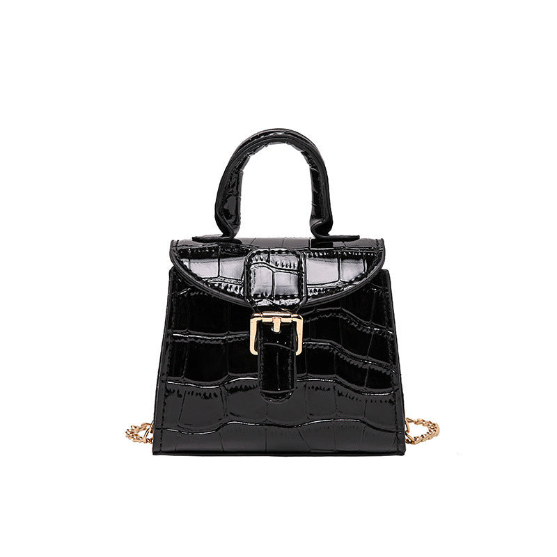 Net Red Mini Horseshoe Bag Fashion Stone Pattern Messenger Bag