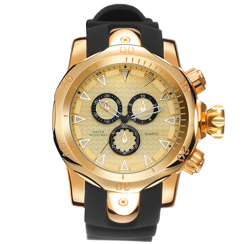 Fashionable Personality Large Dial Waterproof Quartz Watch