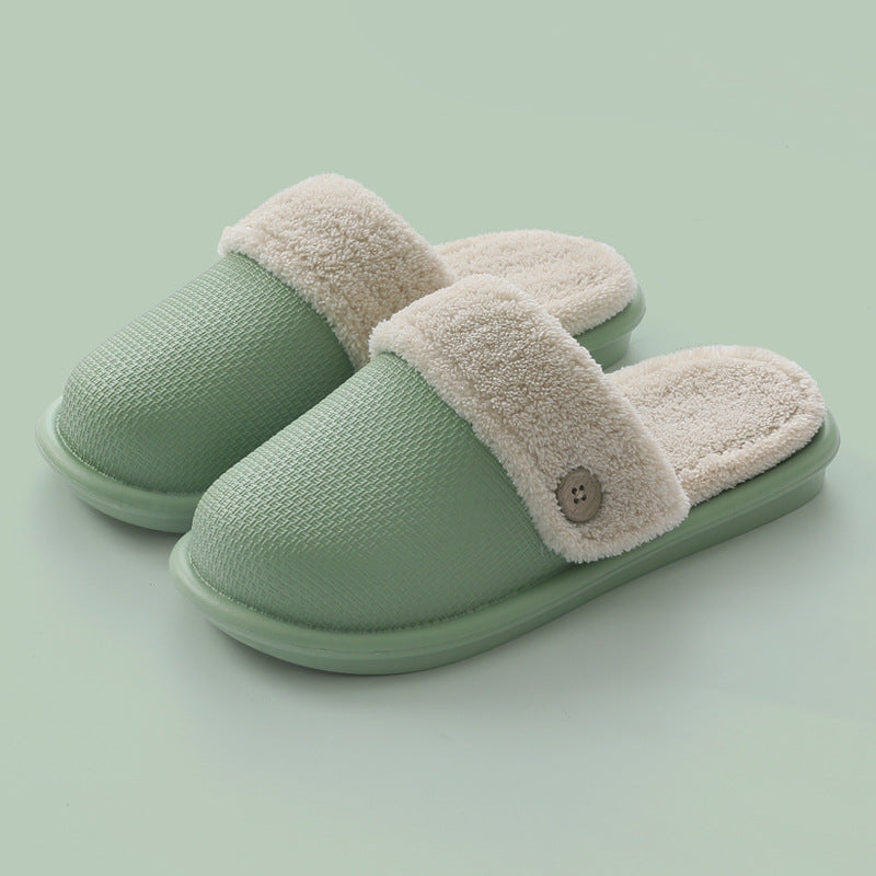 Home non-slip thick warm and comfortable EVA waterproof cotton slippers for men
