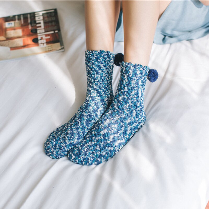 Thick coral plush socks