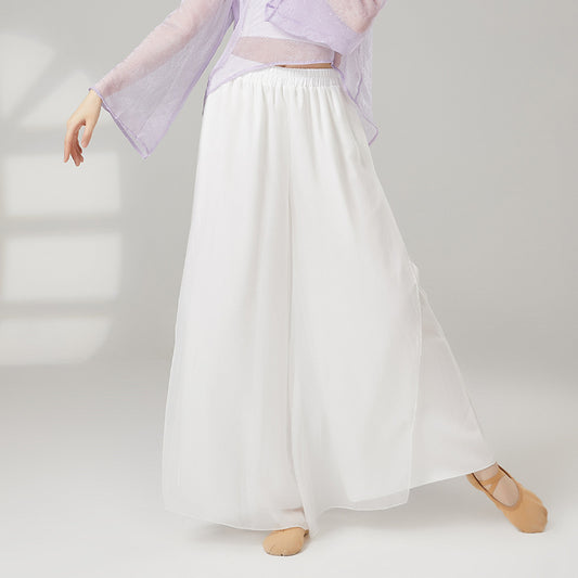 Womens Loose-fit Chiffon Pants For Classical Dance, Chinese-style