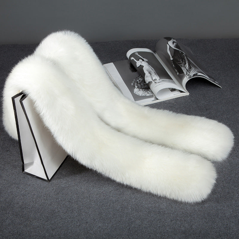 Fur long scarf