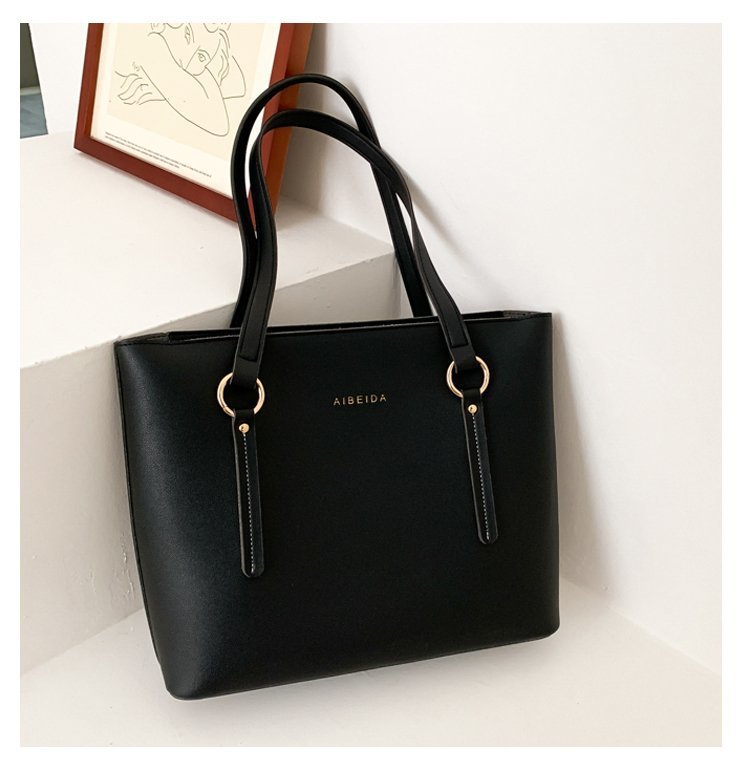 Pure Color Large Capacity Fashion All-match Tote Bag