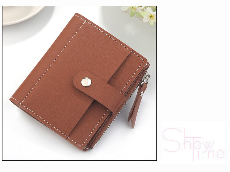 Clutch three fold buckle coin purse