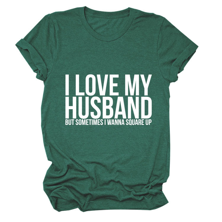 Letters Fashion Round Neck Short Sleeve Ebay Women's T-shirt