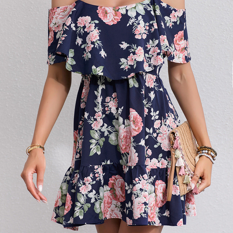 Chiffon Printed Light-luxury Niche Dress