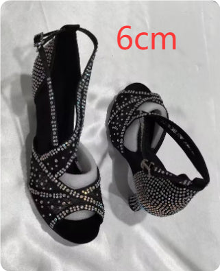 Diamond-embedded Latin Dancing Shoes Women's Adult