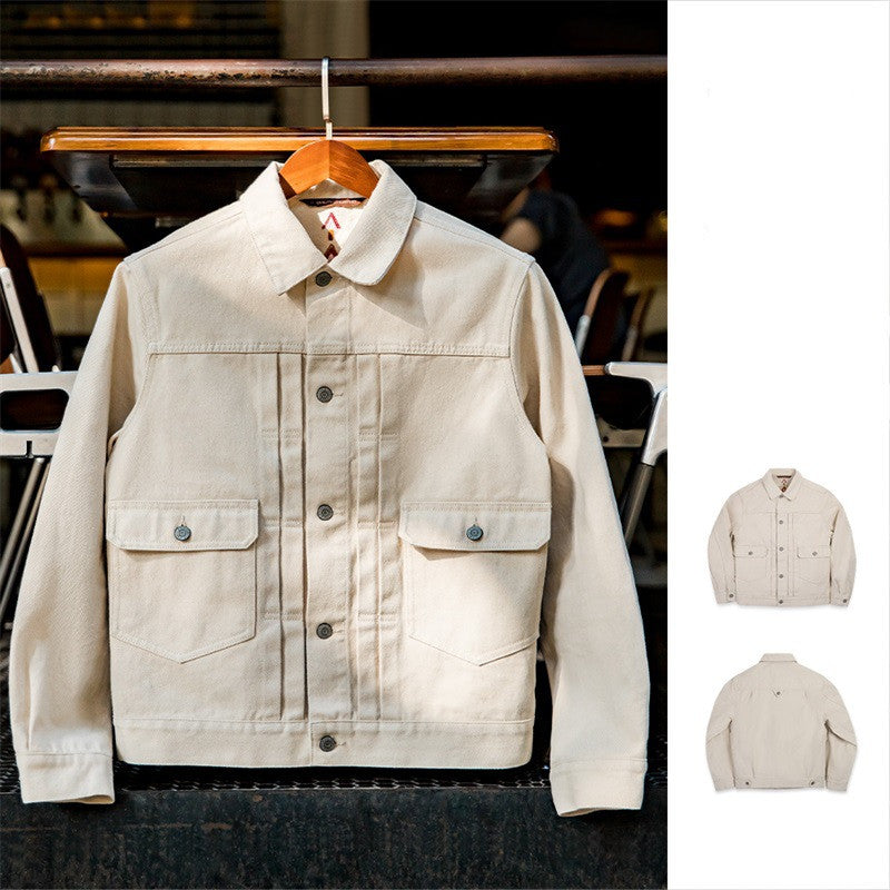 Fashion Personality Slim Fit Denim Coat Men
