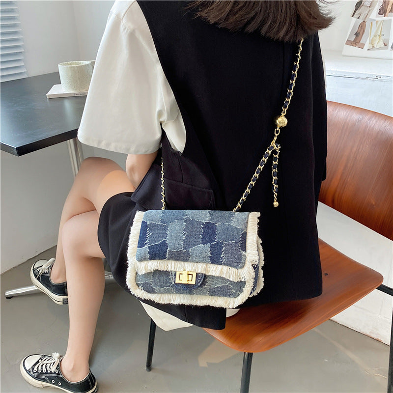 Grid Children's Bag Summer New Trend Beggar Personality Female Bag
