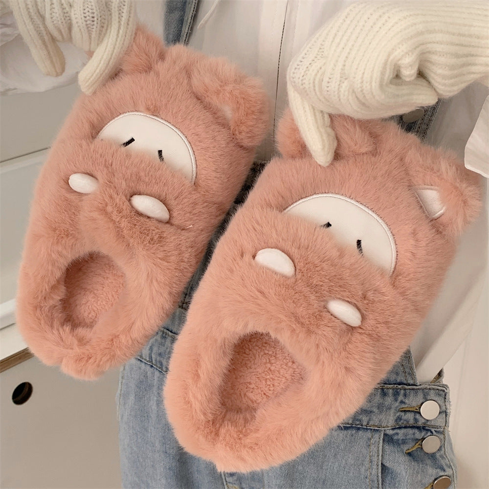 Women's Fashion Casual Plush Wrapped Head Cotton Slippers