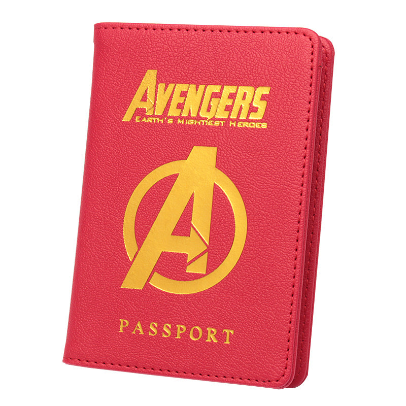 PU leather passport book ticket holder storage bag