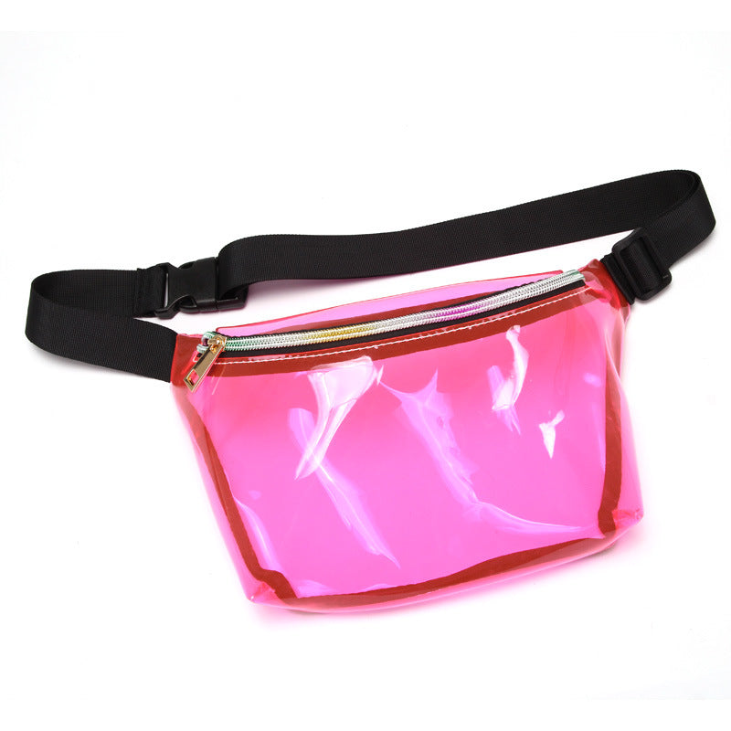 Laser transparent belt bag