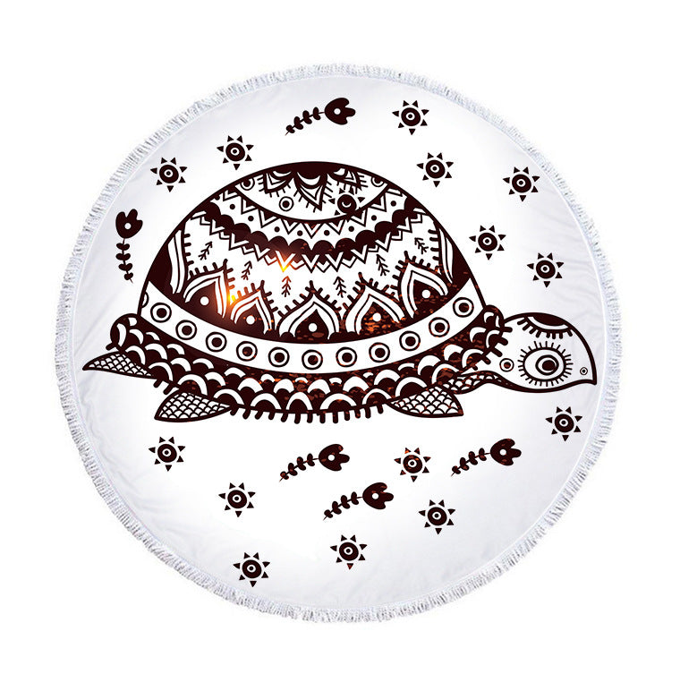 New round beach towel