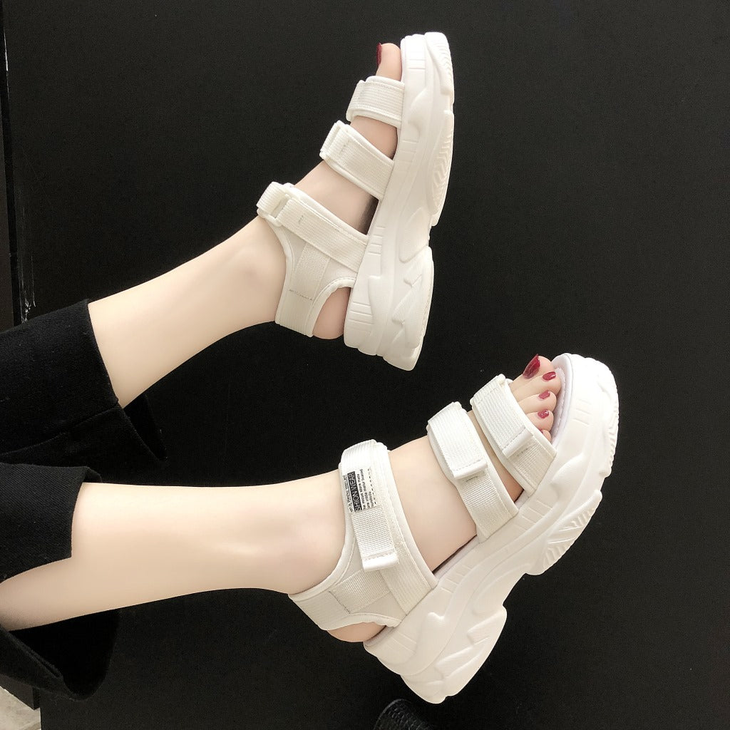Thick-soled sponge cake net red casual women's shoes