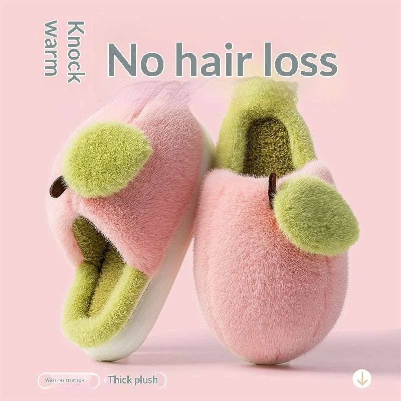 New Winter Chunky-soled Warm Plush Indoor Cotton Slippers