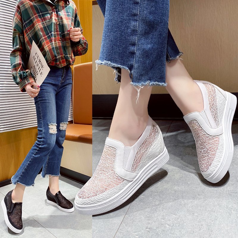 Ladies Lace Mesh Hollow Breathable Mesh Casual Shoes