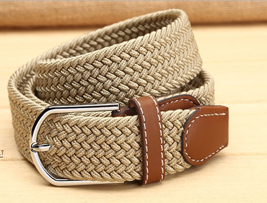 Elastic woven elastic men's belt