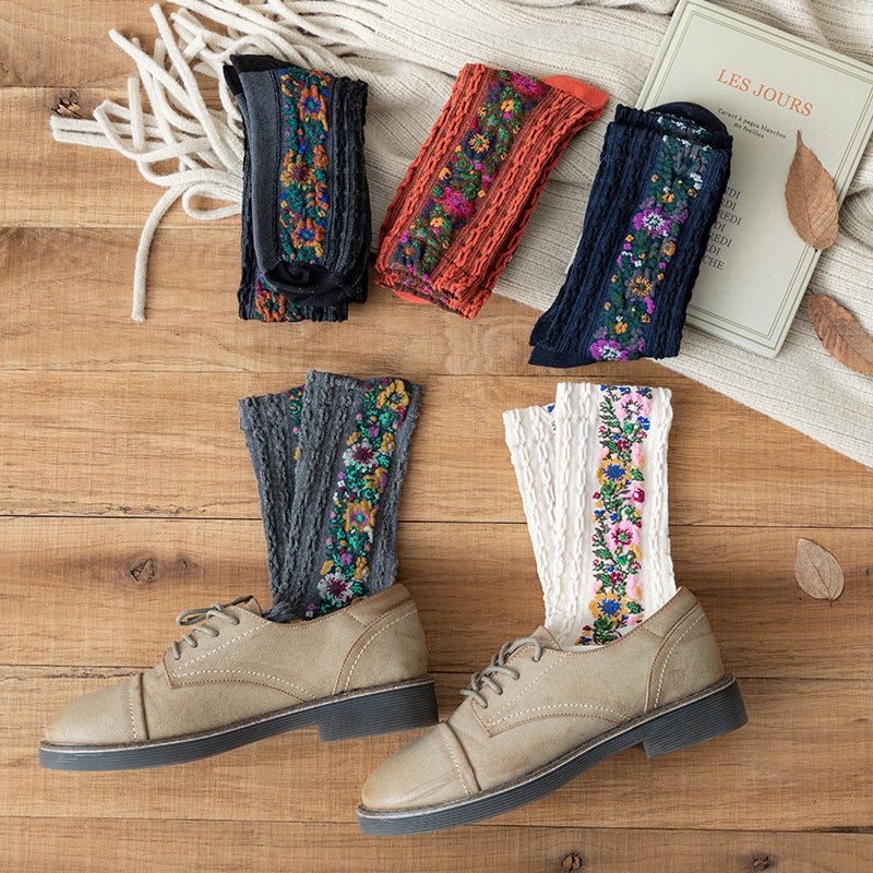 Ethnic patterned tube socks