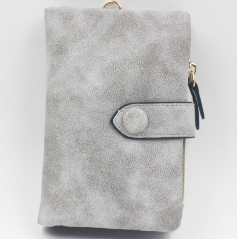 Factory Direct Frosted Purse Female Short Section Korean Student Cute  More Card Lady Wallet Female
