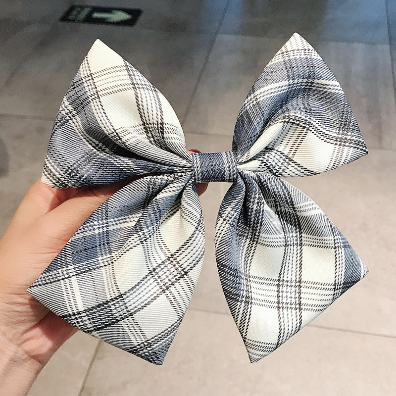 Girl's Plaid Bow Hairpin