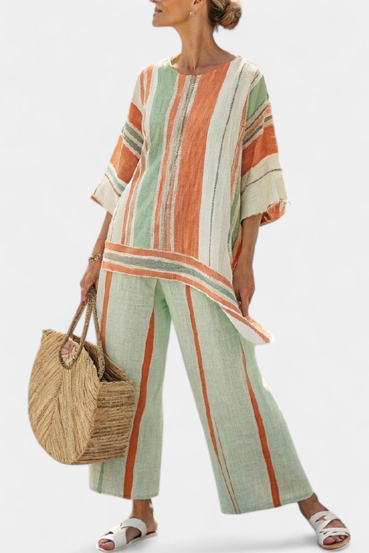 Plus-size Loose Casual Women's Beach Two-piece Set