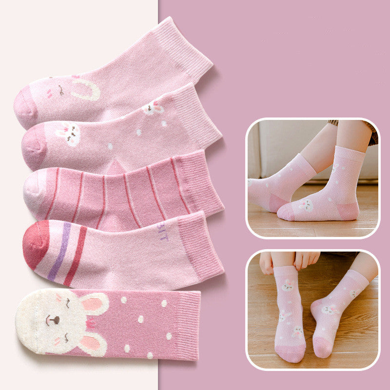 New Cartoon Rabbit Cute 1-12 Year Old Student Socks