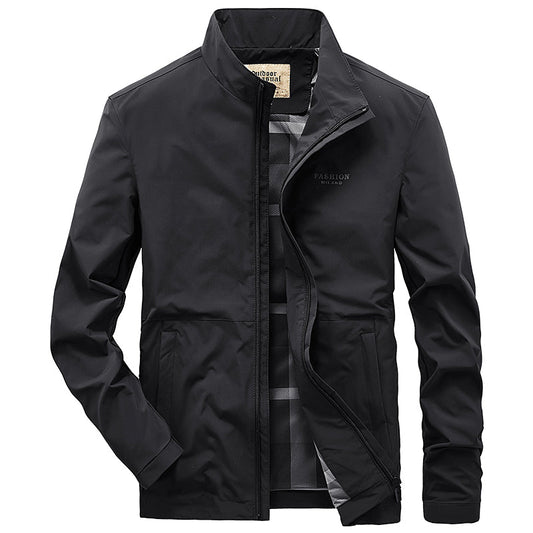 Loose Casual Stand Collar Jacket Men's Top